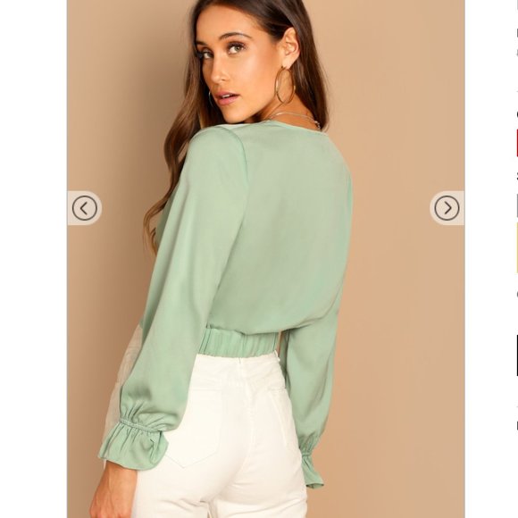 NWOT Sage front twist top - Picture 3 of 12